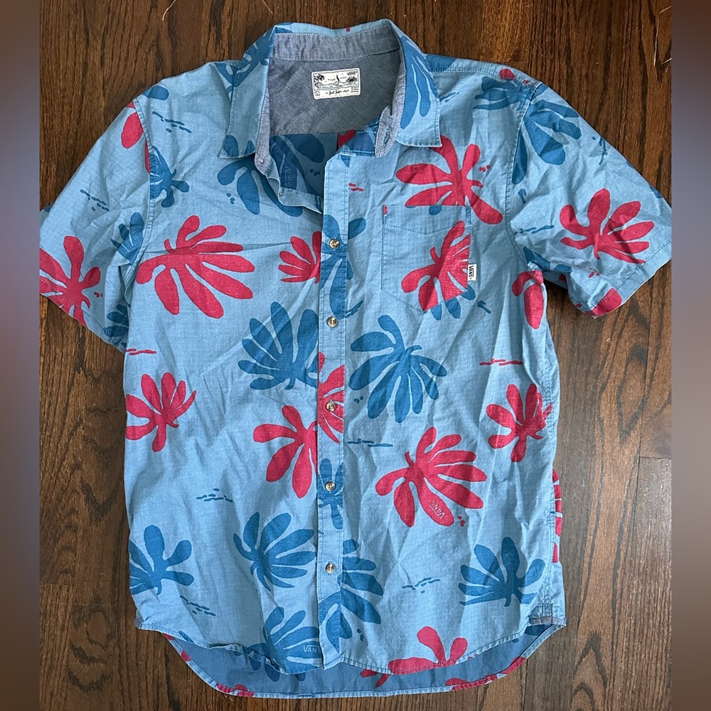Van's Hawaiian short sleeved button down shirt